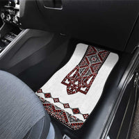 Ukraine Bandura Vyshyvanka Pattern Car Mats Ukrainian Heritage Folk White Version - Wonder Print Shop