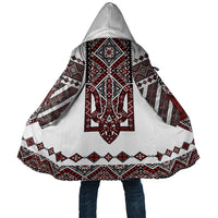 Ukraine Bandura Vyshyvanka Pattern Cloak Ukrainian Heritage Folk White Version - Wonder Print Shop