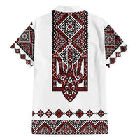 Ukraine Bandura Vyshyvanka Pattern Hawaiian Shirt Ukrainian Heritage Folk White Version - Wonder Print Shop