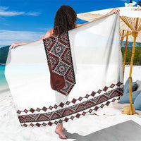 Ukraine Bandura Vyshyvanka Pattern Sarong Ukrainian Heritage Folk White Version - Wonder Print Shop