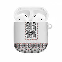 Ukraine Military Vyshyvanka Pattern AirPods Case Ukrainian Heritage White Tactical Style - Wonder Print Shop