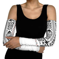 Ukraine Military Vyshyvanka Pattern Arm Sleeves Ukrainian Heritage White Tactical Style - Wonder Print Shop