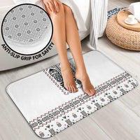 Ukraine Military Vyshyvanka Pattern Bathroom Set Ukrainian Heritage White Tactical Style - Wonder Print Shop