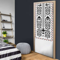 Ukraine Military Vyshyvanka Pattern Door Cover Ukrainian Heritage White Tactical Style - Wonder Print Shop