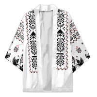Ukraine Military Vyshyvanka Pattern Kimono Ukrainian Heritage White Tactical Style - Wonder Print Shop