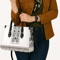 Ukraine Military Vyshyvanka Pattern Leather Bag Ukrainian Heritage White Tactical Style - Wonder Print Shop