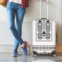 Ukraine Military Vyshyvanka Pattern Luggage Cover Ukrainian Heritage White Tactical Style - Wonder Print Shop
