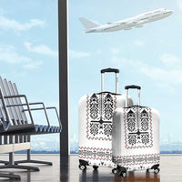 Ukraine Military Vyshyvanka Pattern Luggage Cover Ukrainian Heritage White Tactical Style - Wonder Print Shop