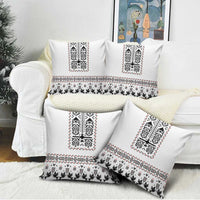 Ukraine Military Vyshyvanka Pattern Pillow Cover Ukrainian Heritage White Tactical Style - Wonder Print Shop