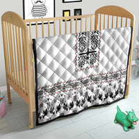 Ukraine Military Vyshyvanka Pattern Quilt Ukrainian Heritage White Tactical Style - Wonder Print Shop