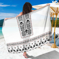 Ukraine Military Vyshyvanka Pattern Sarong Ukrainian Heritage White Tactical Style - Wonder Print Shop