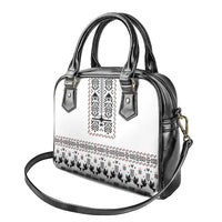 Ukraine Military Vyshyvanka Pattern Shoulder Handbag Ukrainian Heritage White Tactical Style - Wonder Print Shop