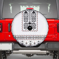 Ukraine Military Vyshyvanka Pattern Spare Tire Cover Ukrainian Heritage White Tactical Style - Wonder Print Shop