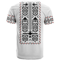 Ukraine Military Vyshyvanka Pattern T Shirt Ukrainian Heritage White Tactical Style - Wonder Print Shop