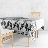 Ukraine Military Vyshyvanka Pattern Tablecloth Ukrainian Heritage White Tactical Style - Wonder Print Shop