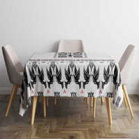 Ukraine Military Vyshyvanka Pattern Tablecloth Ukrainian Heritage White Tactical Style - Wonder Print Shop