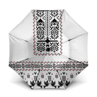 Ukraine Military Vyshyvanka Pattern Umbrella Ukrainian Heritage White Tactical Style - Wonder Print Shop