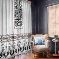 Ukraine Military Vyshyvanka Pattern Window Curtain Ukrainian Heritage White Tactical Style - Wonder Print Shop
