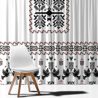 Ukraine Military Vyshyvanka Pattern Window Curtain Ukrainian Heritage White Tactical Style - Wonder Print Shop