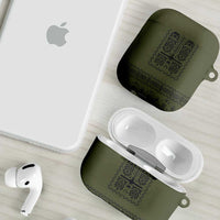 Ukraine Military Vyshyvanka Pattern AirPods Case Ukrainian Heritage Green Tactical Style - Wonder Print Shop