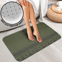 Ukraine Military Vyshyvanka Pattern Bathroom Set Ukrainian Heritage Green Tactical Style - Wonder Print Shop