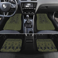 Ukraine Military Vyshyvanka Pattern Car Mats Ukrainian Heritage Green Tactical Style - Wonder Print Shop