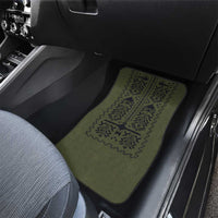 Ukraine Military Vyshyvanka Pattern Car Mats Ukrainian Heritage Green Tactical Style - Wonder Print Shop