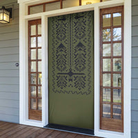 Ukraine Military Vyshyvanka Pattern Door Cover Ukrainian Heritage Green Tactical Style - Wonder Print Shop