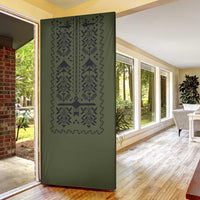 Ukraine Military Vyshyvanka Pattern Door Cover Ukrainian Heritage Green Tactical Style - Wonder Print Shop