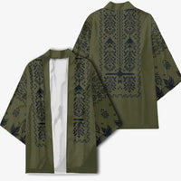 Ukraine Military Vyshyvanka Pattern Kimono Ukrainian Heritage Green Tactical Style - Wonder Print Shop