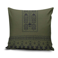 Ukraine Military Vyshyvanka Pattern Pillow Cover Ukrainian Heritage Green Tactical Style - Wonder Print Shop
