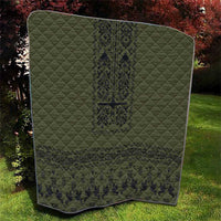 Ukraine Military Vyshyvanka Pattern Quilt Ukrainian Heritage Green Tactical Style - Wonder Print Shop