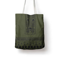 Ukraine Military Vyshyvanka Pattern Tote Bag Ukrainian Heritage Green Tactical Style - Wonder Print Shop