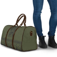 Ukraine Military Vyshyvanka Pattern Travel Bag Ukrainian Heritage Green Tactical Style - Wonder Print Shop