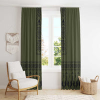 Ukraine Military Vyshyvanka Pattern Window Curtain Ukrainian Heritage Green Tactical Style - Wonder Print Shop