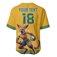 Custom Australia Rugby Baseball Jersey Wallabies Mascot Sporty Style - Wonder Print Shop