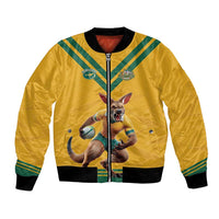 Custom Australia Rugby Bomber Jacket Wallabies Mascot Sporty Style - Wonder Print Shop