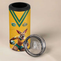 Custom Australia Rugby 4 in 1 Can Cooler Tumbler Wallabies Mascot Sporty Style - Wonder Print Shop