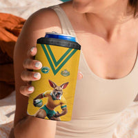 Custom Australia Rugby 4 in 1 Can Cooler Tumbler Wallabies Mascot Sporty Style - Wonder Print Shop
