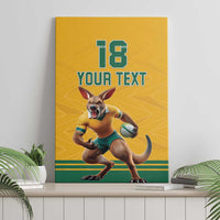 Custom Australia Rugby Canvas Wall Art Wallabies Mascot Sporty Style - Wonder Print Shop