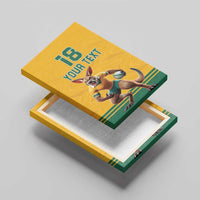 Custom Australia Rugby Canvas Wall Art Wallabies Mascot Sporty Style - Wonder Print Shop