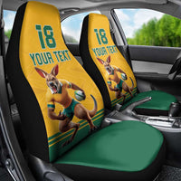 Custom Australia Rugby Car Seat Cover Wallabies Mascot Sporty Style - Wonder Print Shop