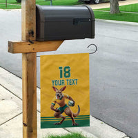 Custom Australia Rugby Garden Flag Wallabies Mascot Sporty Style - Wonder Print Shop