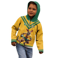 Custom Australia Rugby Kid Hoodie Wallabies Mascot Sporty Style - Wonder Print Shop