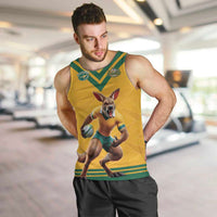 Custom Australia Rugby Men Tank Top Wallabies Mascot Sporty Style - Wonder Print Shop