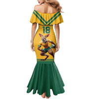 Custom Australia Rugby Mermaid Dress Wallabies Mascot Sporty Style - Wonder Print Shop
