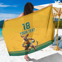 Custom Australia Rugby Sarong Wallabies Mascot Sporty Style - Wonder Print Shop