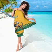 Custom Australia Rugby Sarong Wallabies Mascot Sporty Style - Wonder Print Shop