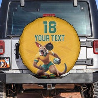 Custom Australia Rugby Spare Tire Cover Wallabies Mascot Sporty Style - Wonder Print Shop