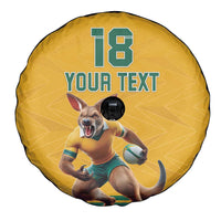 Custom Australia Rugby Spare Tire Cover Wallabies Mascot Sporty Style - Wonder Print Shop